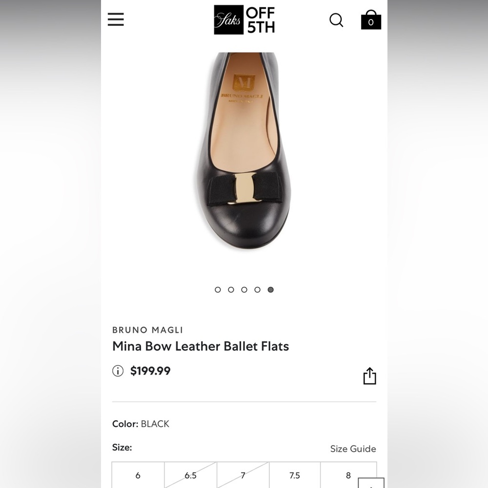 Bruno Magli mina flats 36.5 (6.5)
